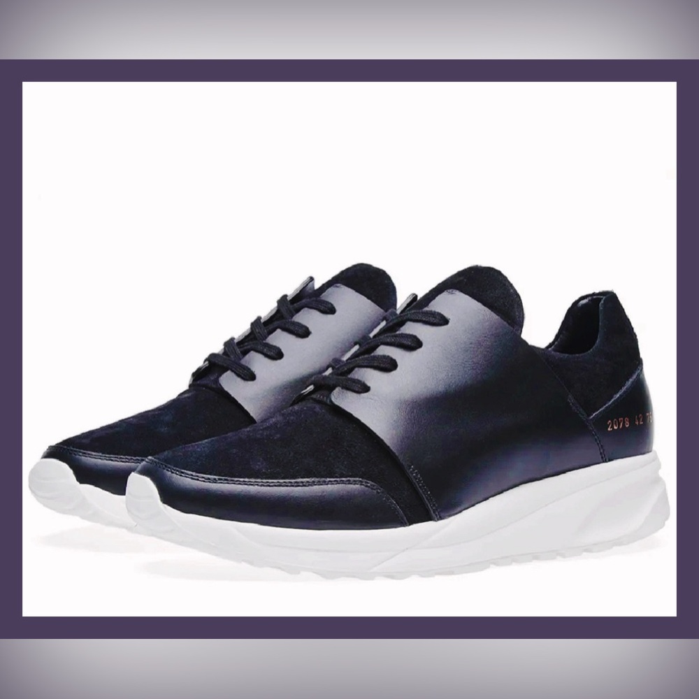 Common Projects Original Track Sneakers, Black Leather & Suede EU46 / US13